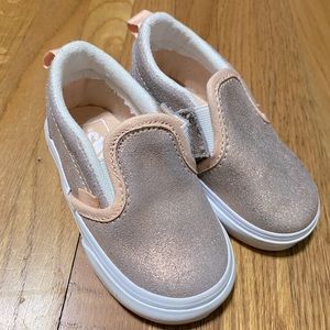 Toddler Rose Gold Vans Size 4.5